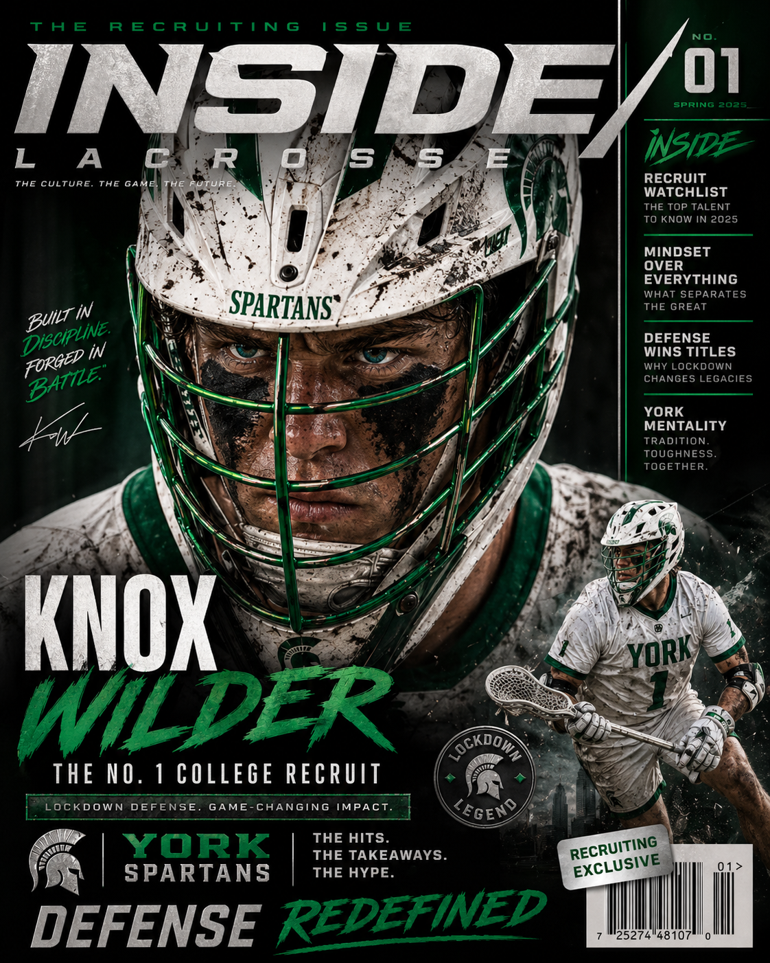 Knox Wilder Inside Lacrosse magazine-style cover example