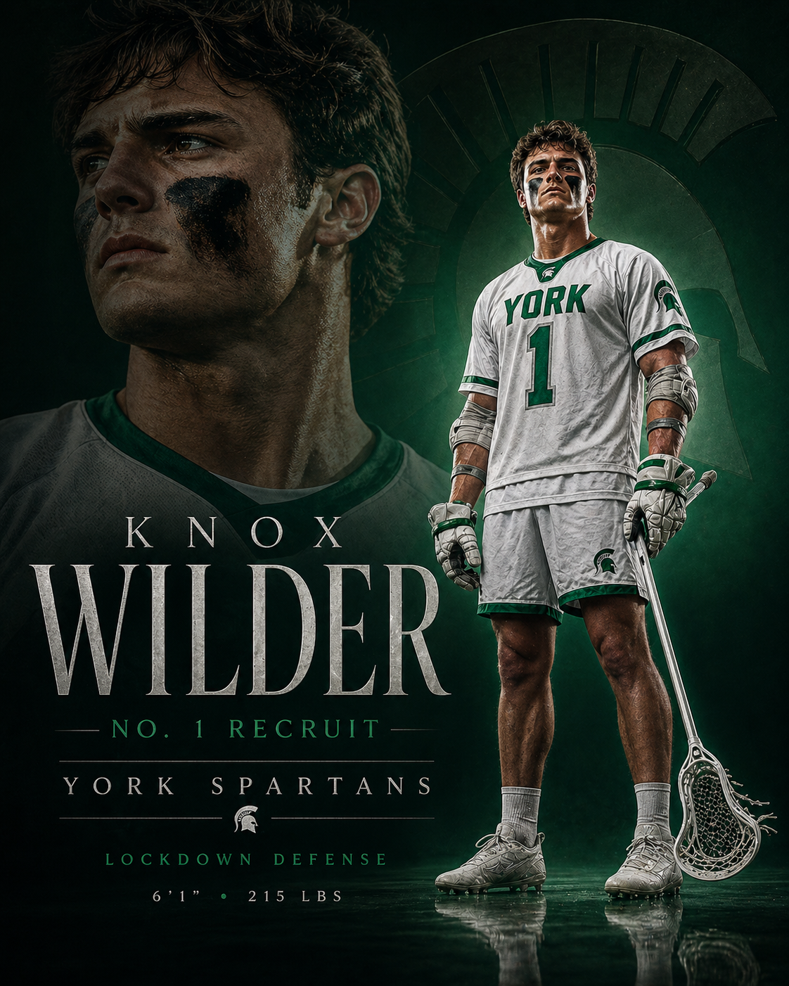 Knox Wilder York Spartans recruiting poster example