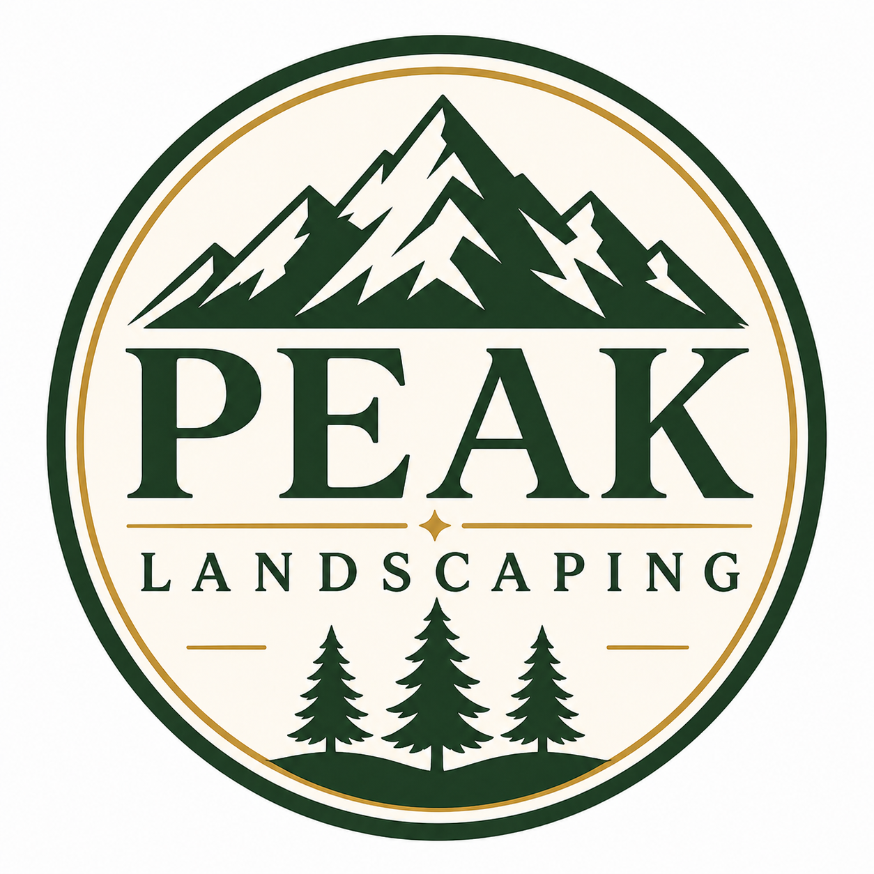 Peak Landscaping logo example